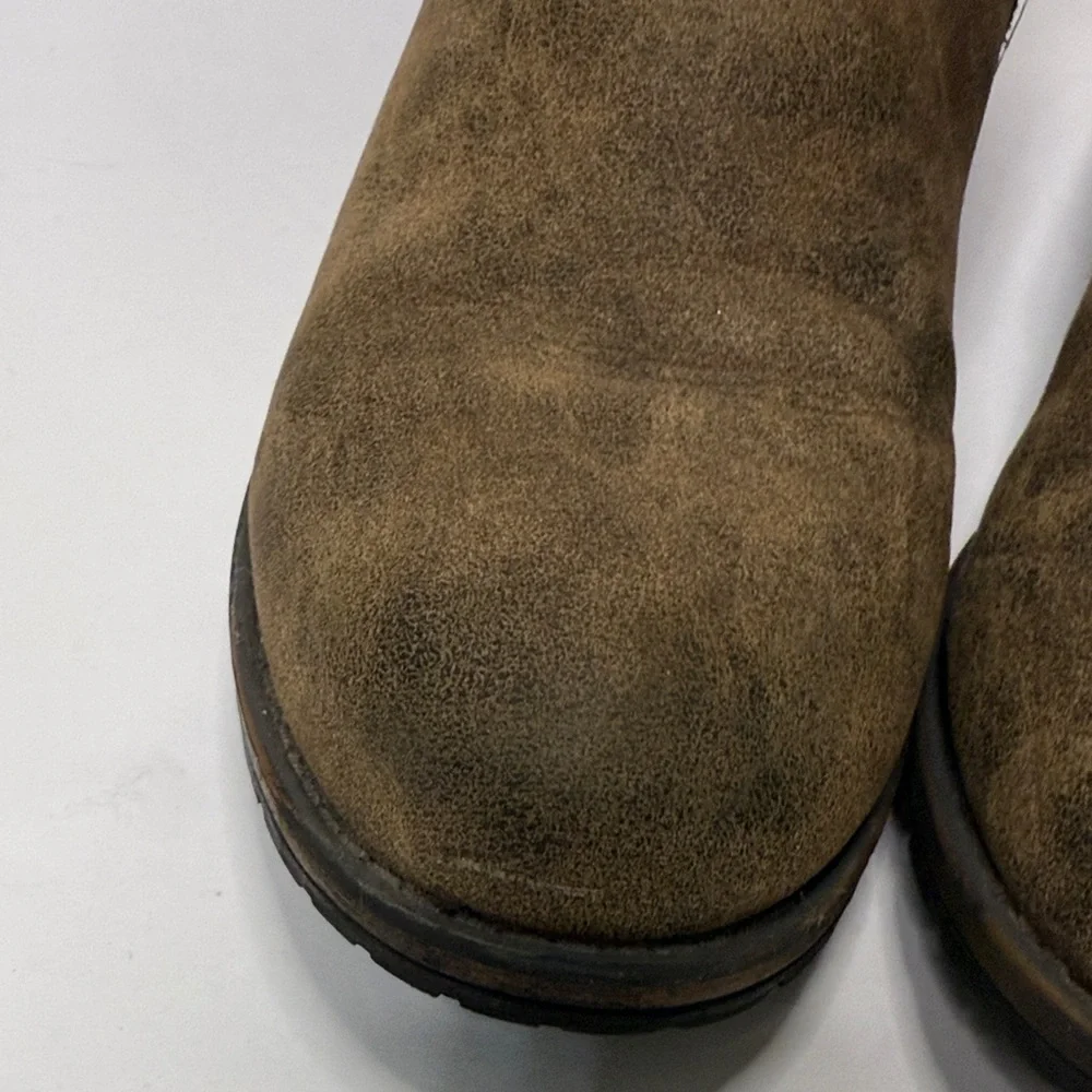 Maurices Tan Ankle Boots with Buckle Accents